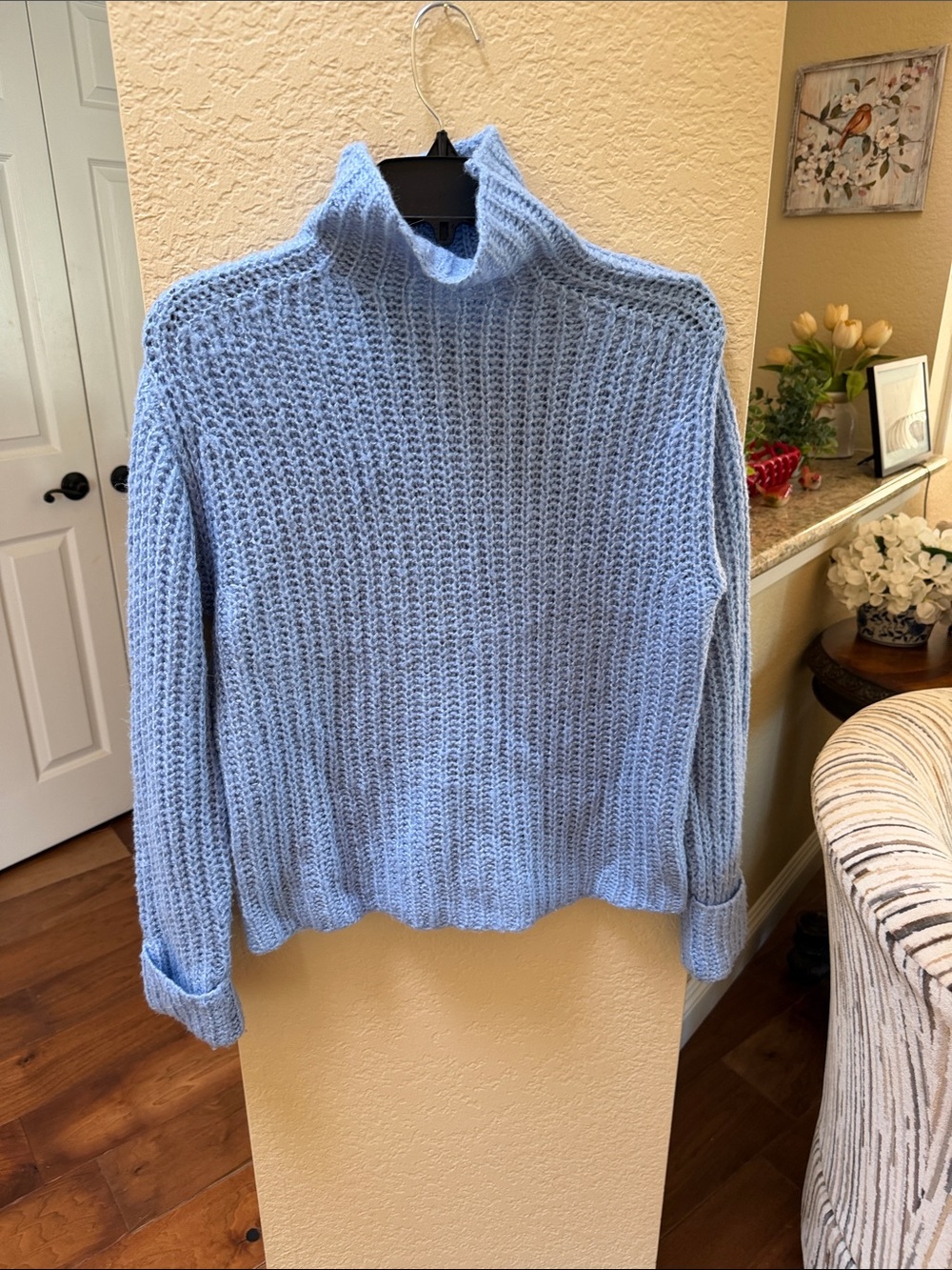 Abound Light Blue Chunky Turtleneck Sweater